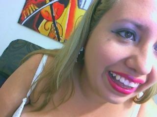 HappyBetty Webcam Model Blonde Straight Brown Eyes Female Latina Tits